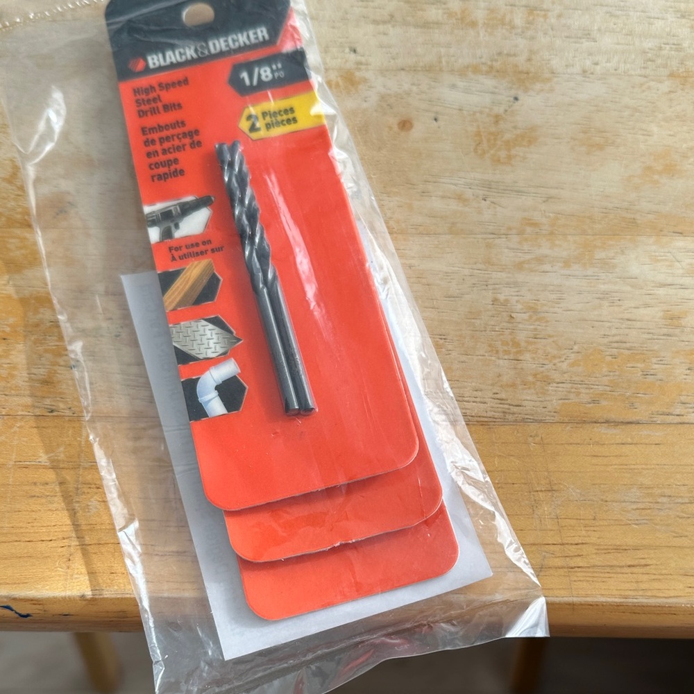 4/$20 Black & Decker 1/8" High Speed Drill Bit NWT